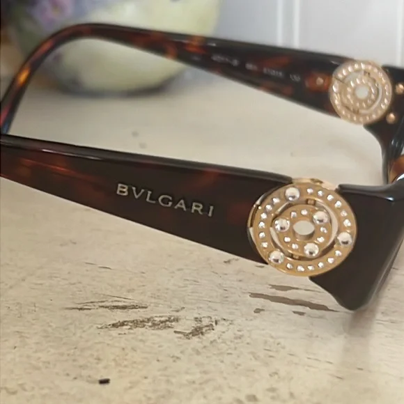 Bvlgari eyeglass sunglass frames 4011-b tortoise brown