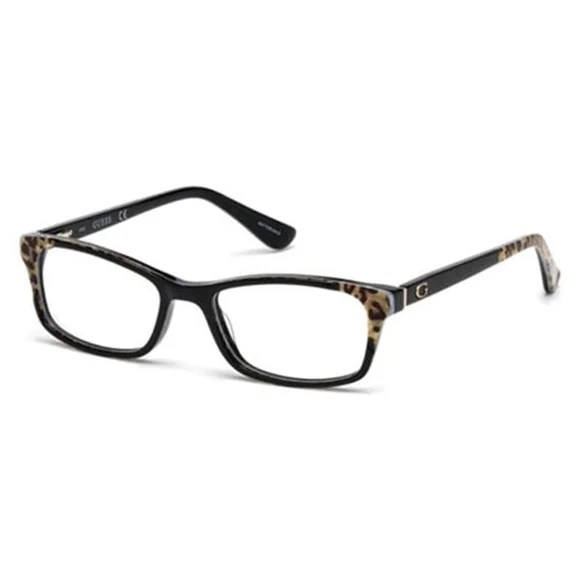 NWT Guess 2616 Black Rectangle 50mm Eyeglasses