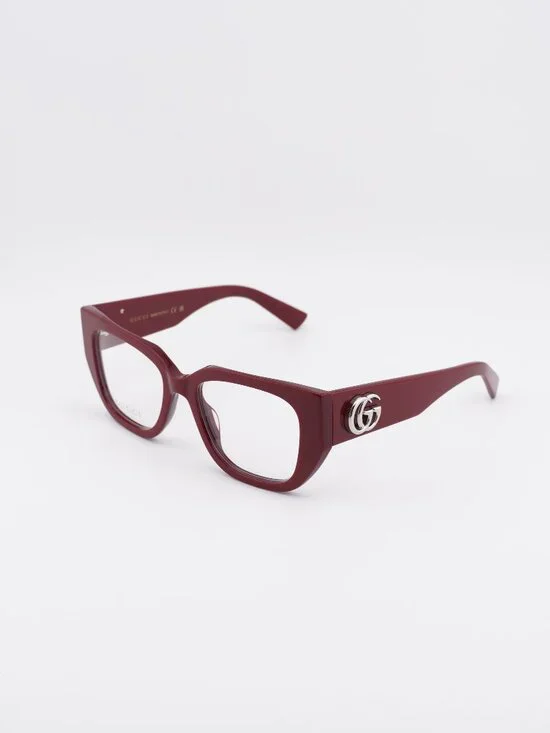 Gucci GG1952O 003 Eyeglasses Burgundy 51mm Square Frame