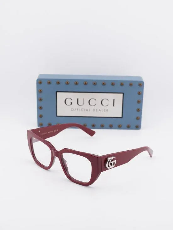 Gucci GG1952O 003 Square Eyeglasses 51mm - Burgundy