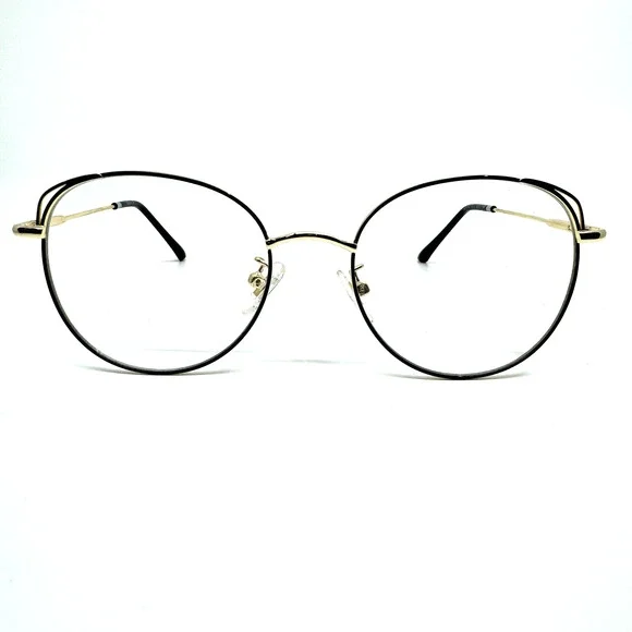 SojoS SJ5027 C3 Oversized Clear‎ Lens Metal Frame Eyeglasses 52-17-140 H9503