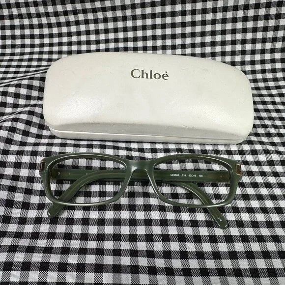 Chloé CE2605 Eyeglasses Rectangle Sage Green Made in Italy Frames Only