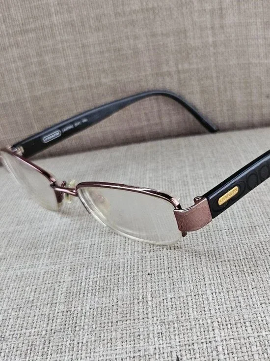Coach Women Eyeglasses Frame Half Rim Glasses Eyewear LAVERNE 247 Tan