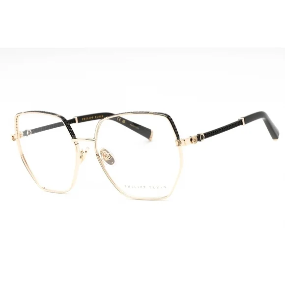 NWT PHILIPP PLEIN VPP054S 0301 Shiny Rose Gold Eyeglasses