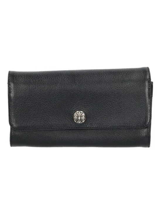 Chrome Hearts Judy Cross Ball Button Leather Wallet