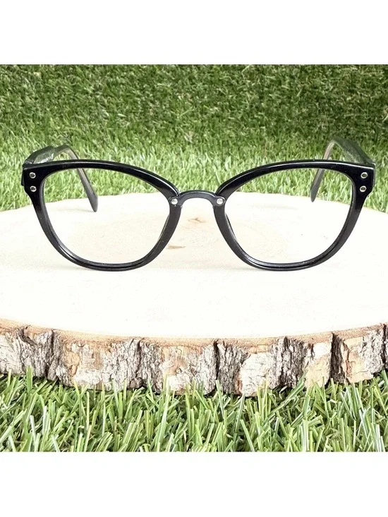 Miu Miu Eyeglasses Frames Cat-Eye VMU 04Q Glasses Black Gray 52-20-140 Italy