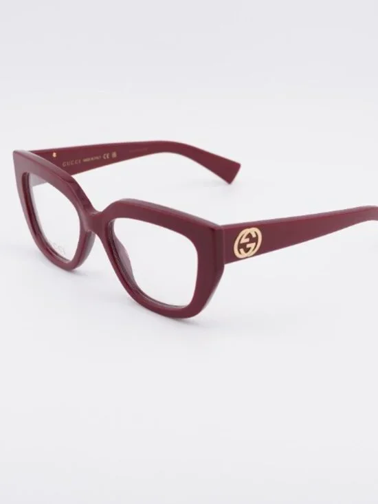 Gucci GG1847O 003 Eyeglasses Bordeaux 53mm Cat Eye Frame