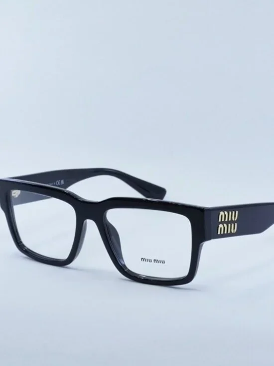 Miu Miu MU02XV 1AB1O1 Eyeglasses Black 54mm Rectangle Frame