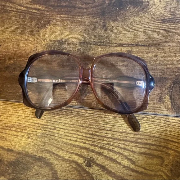 CARITA‎ Paris Lana Vintage French Eyeglass Frames Plum Brown Oversized