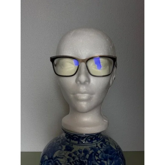 GX Studio Gwen Stefani GX035 Brown Square Eyeglass Frames 52-17-135 Rx