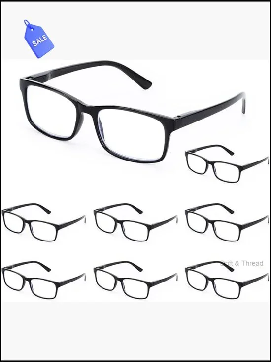 8 Pack Reading Glasses Blue Light Blocking Men Women Anti Eyestrain UV