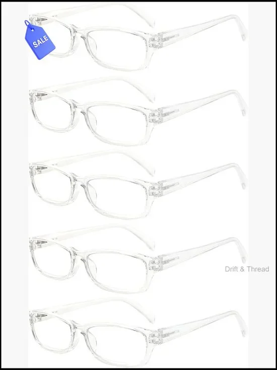 5 Pack Reading Glasses Blue Light Blocking Anti Eyestrain for Men Women