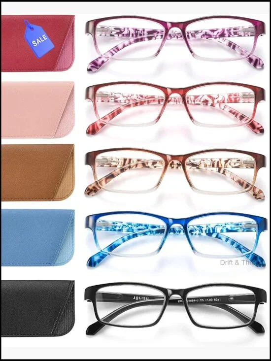 Reading Glasses for Small Face, Blue Light Blocking Readers Set