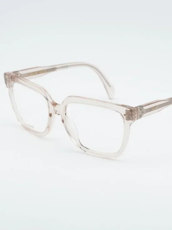 Celine CL50094I 072 Eyeglasses Transparent Pink 55mm Square Frame
