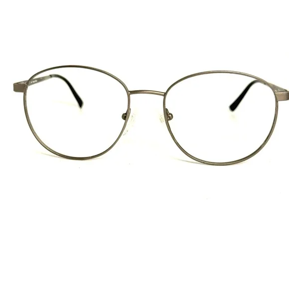 FW-2 Pewter Matte Round‎ Eyeglasses Frames 55-17-140 Metal Full Rim Glasses