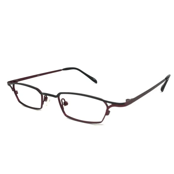 ogi Eyeglasses Frames 2081 COL. 80 Black Burgundy Red Wire Rim 42-19-135