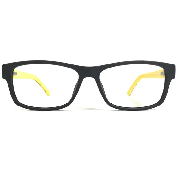Lacoste Eyeglasses Frames L2707 002 Black Yellow Rectangular Full Rim 53-15-145
