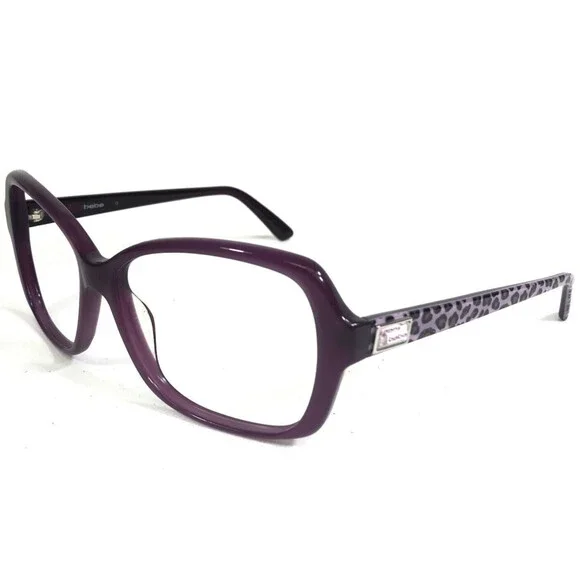 Bebe Sunglasses Frames BB7123 505 PLUM Purple Oversized Cheetah Print 56-15-135