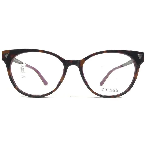 Guess Eyeglasses Frames GU2799 052 Gray Purple Tortoise Round Full Rim 52-16-140