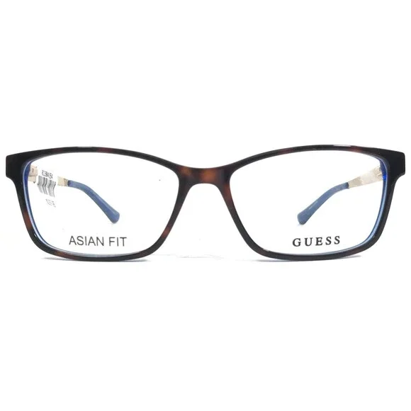 Guess Eyeglasses Frames GU2538-F 052 Clear Blue Brown Tortoise Cat Eye 55-15-135