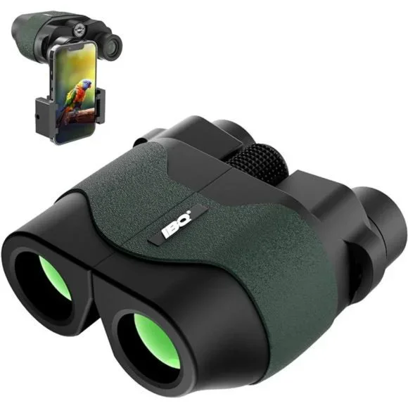 12x30 Binoculars with Phone Adapter, Compact Binocular Waterproof