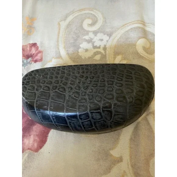 Aldo Black Croc-Embossed Sunglasses Case