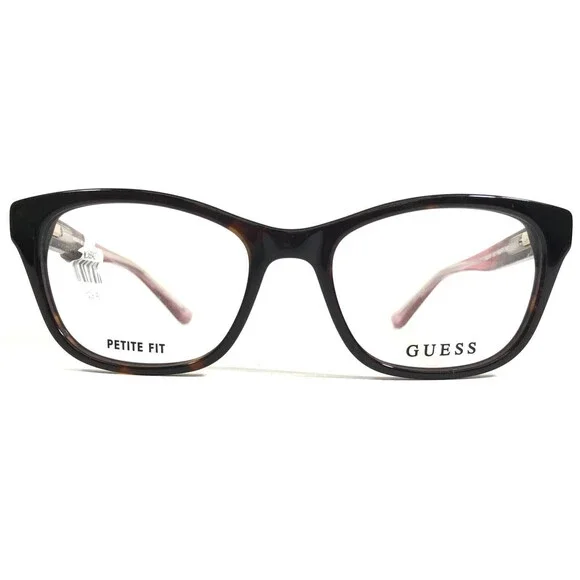 Guess Petite Eyeglasses Frames GU2678 052 Brown Tortoise Pink Glitter 49-17-140