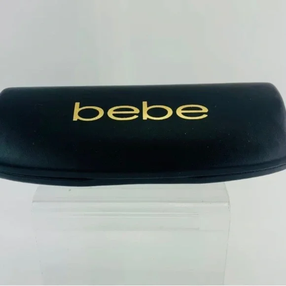 bebe black hard shell glasses case EUC