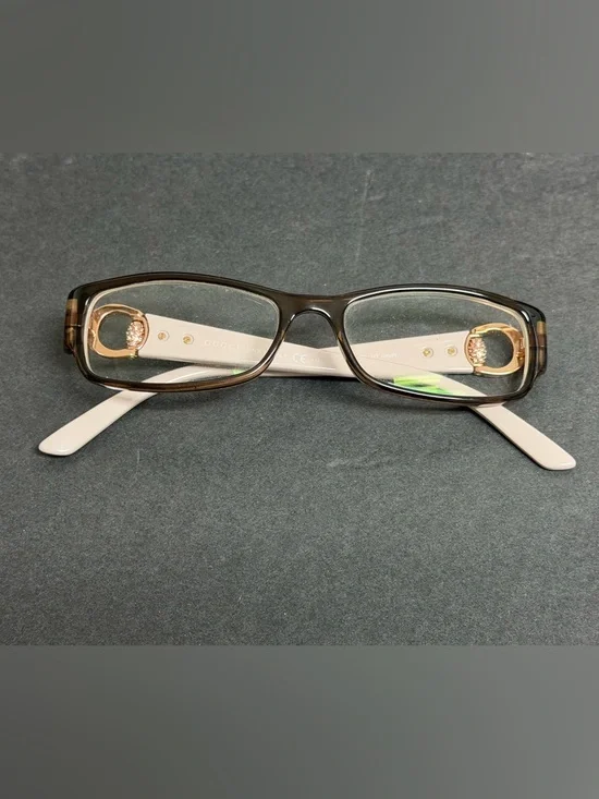 Authentic Gucci GG 3553 Q70 Mauve Beige Rectangular Eyeglasses Frames