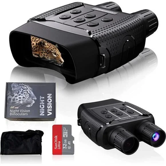 Night Vision Binoculars - Infrared Binoculars with Camera  & 32GB Storage Card