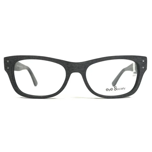Eye Society Eyeglasses Frames brush 1901 COL.B01 Black Wood Grain 54-17-140