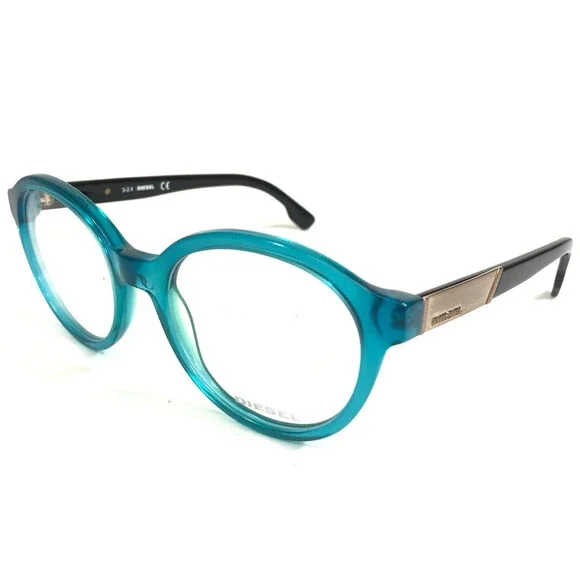 Diesel Eyeglasses Frames DL5091 col.093 Black Clear Blue Copper Round 51-19-145