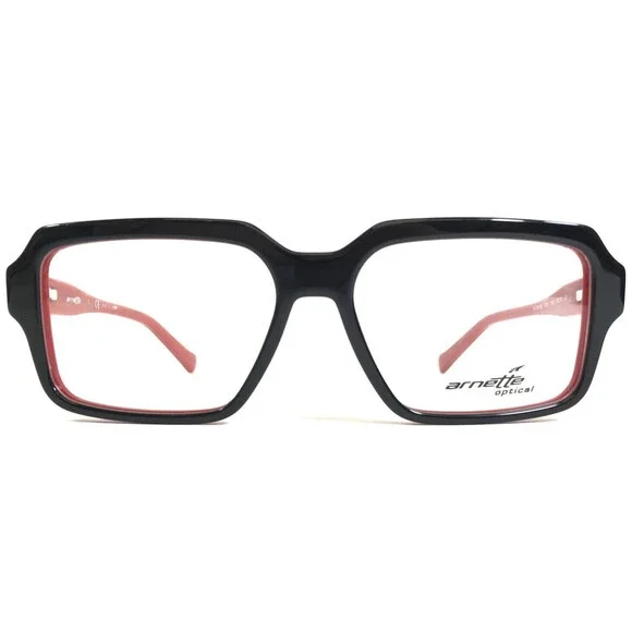 Arnette Eyeglasses Frames BITRATE 7084 1162 Black Red Square Mike Relm 53-15-140