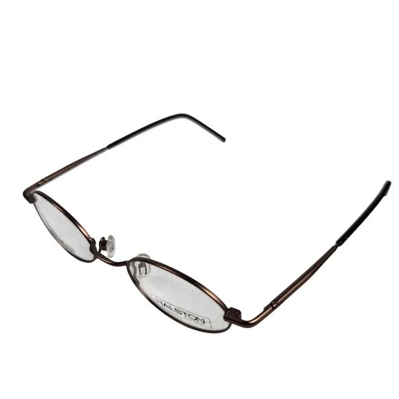 Halston HA125 Eyeglasses Oval Stainless Steel Spring Hinges Frames 44-19 135 New