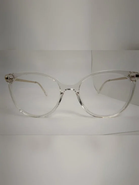 Attitude. Clear Gold Frame Women's Eyeglasses. Features not to catch Your Hair.