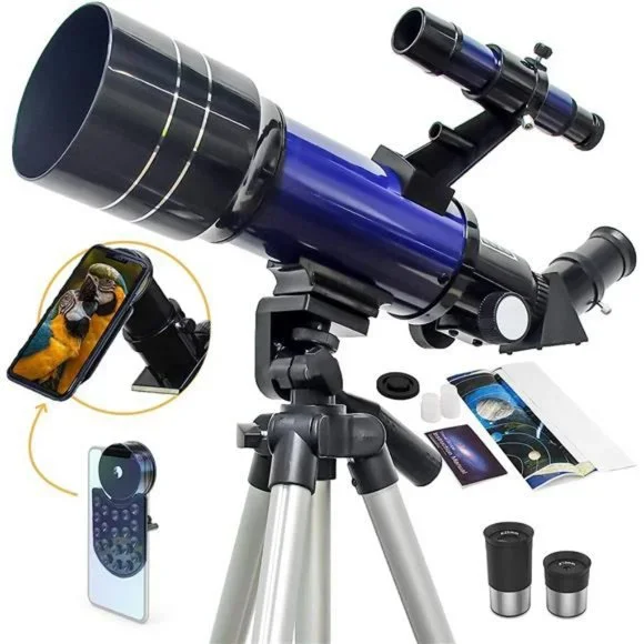 Telescope, 2 Eyepieces Portable Telescopes for Kid Adults Astronomy Beginners
