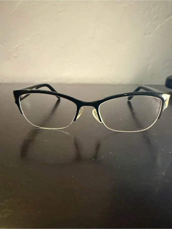 Givenchy Women’s Black Cat-Eye Half-Rim Glasses