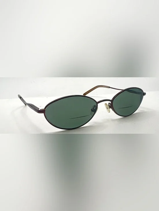 TB417 Brown Oval Metal Sunglasses Frames Only