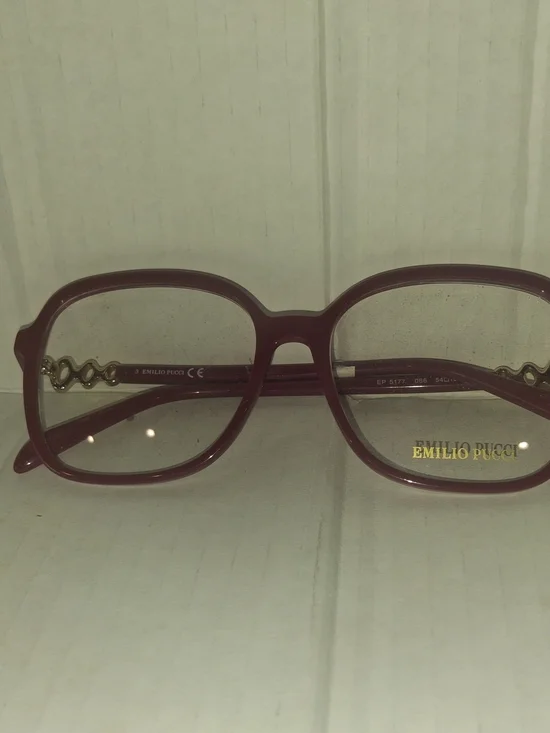 Emilio Pucci Women's Wine Red Rounded Square Optical Glasses