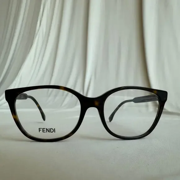 Fendi FE50059I Eyeglasses - Dark Havana Tortoiseshell, Made in Italy