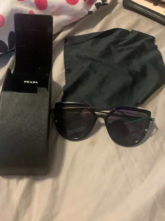 Prada Black Sunglasses with Subtle Purple Tint