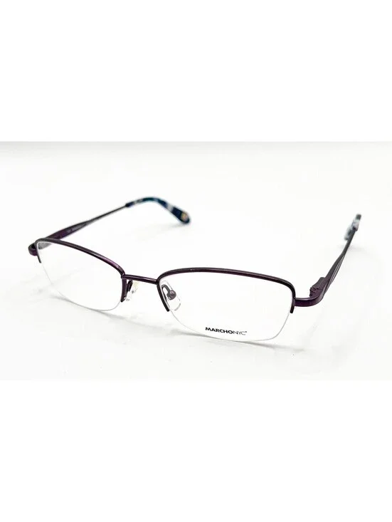 Marchon Nyc Waldorf 505 Purple Blue Authentic Eyeglasses 51-17-135