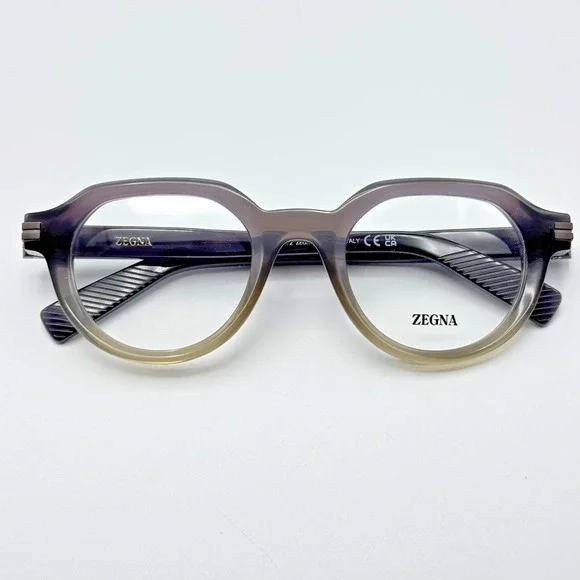 Ermenegildo Zegna Eyeglass Frames EZ5303 020 Gray Gradient Geometric 49-23-145