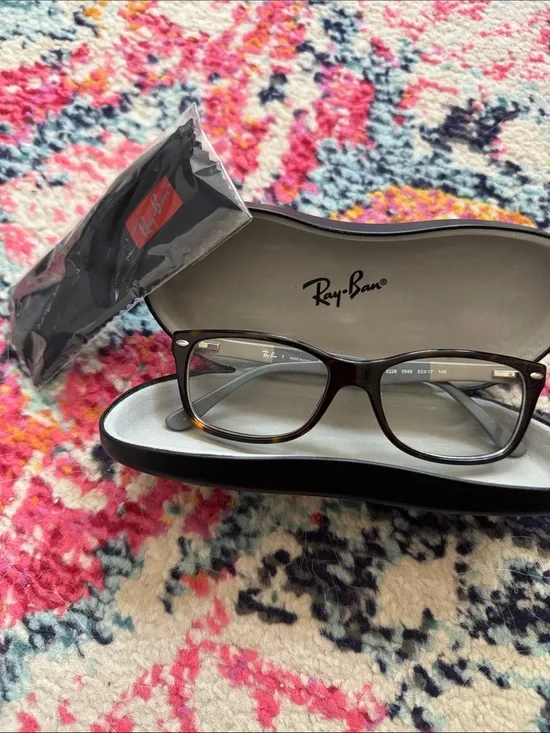 Ray-Ban Tortoiseshell Rectangular Glasses - Brown/Black Blend