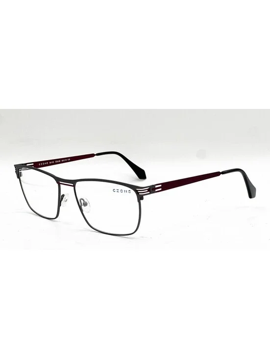 Czone E6135 80 Gunmetal Burgundy Authentic Eyeglasses 60-18-150