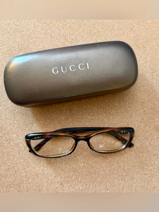 Gucci Tortoiseshell Brown Glasses, Pre-Owned, Great Condition, Made in Italy
