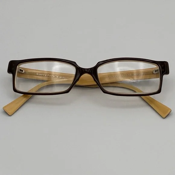Harry Lary's Jaxxy eyeglasses Banana Brown Vintage Rare 51 18 307