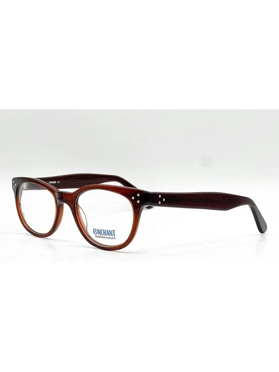 Enchant Eyewear Erc02 Dbrn Deep Brown Authentic Eyeglasses 53-21-145