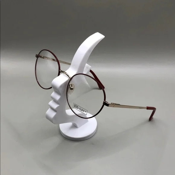 OTIS+GREY OG7016 Dark Red Gold Round Unisex Eyeglasses Demo Lens 51-20-140