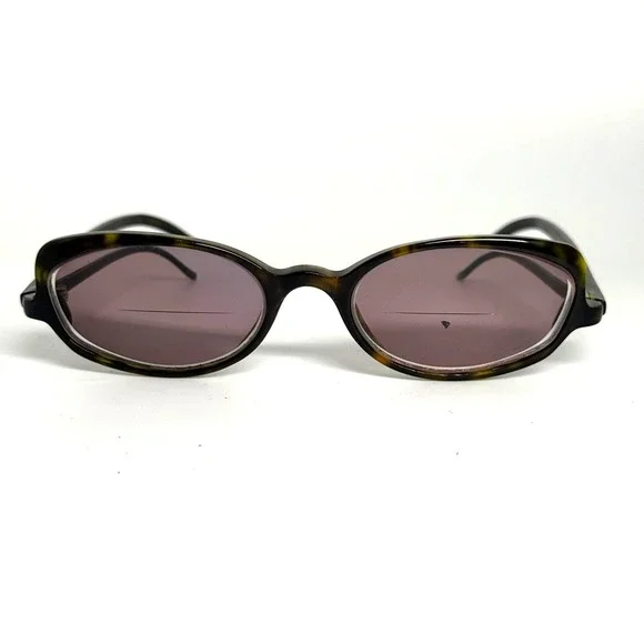Vera Wang Luxe Librarian Tortoise Shell Oval Eyeglasses 49-17-135